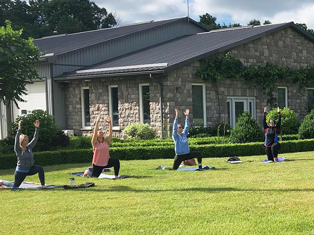 yoga on the lawn